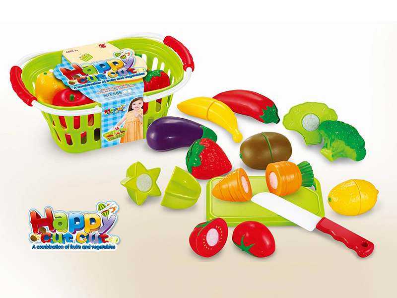 13pcs Cutting Fruits And Vegetable With Basket Set