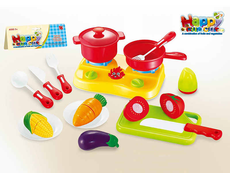 17pcs Cutting Fruits And Vegetable With Stove  Set