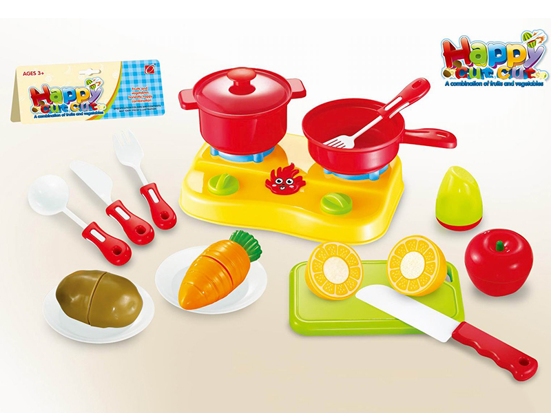 17pcs Cutting Fruits And Vegetable With Stove  Set