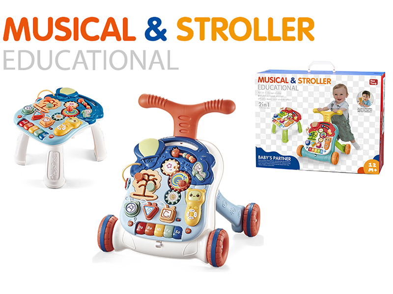 2 in 1  Learning Table Walker (Blue color )