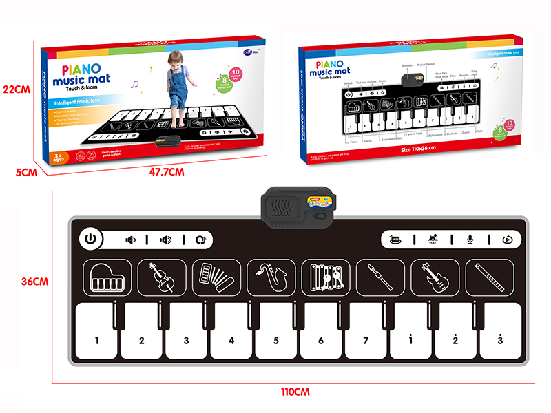 Black And White Classic Children's Music Electronic Piano Blanket