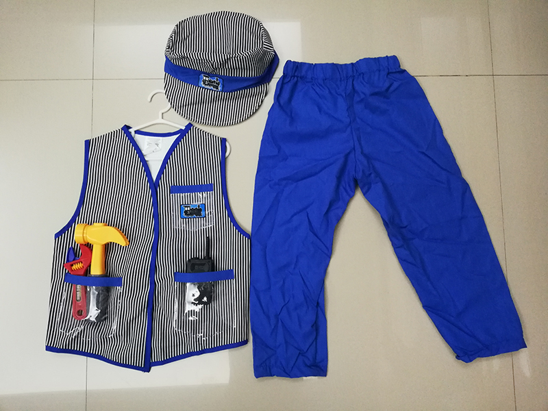 Railway Worker's Vest Set With Trousers And Cap