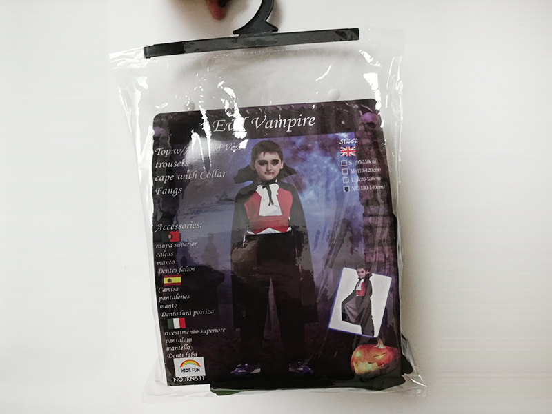 Bat Vampire Costume(Upper Outer Garment,Trousers ,Cloak ,False Teeth)