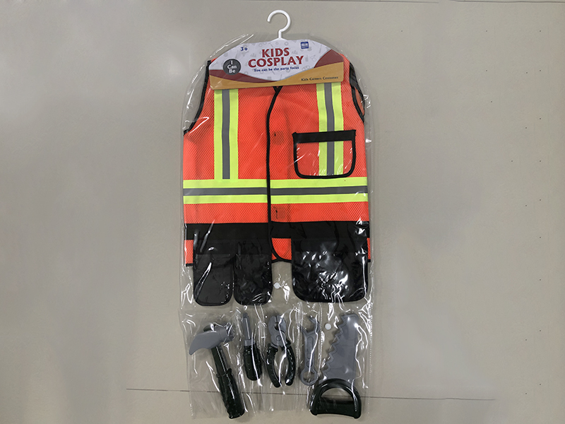 Black Pocket Engineering Costume With Tools 5pcs