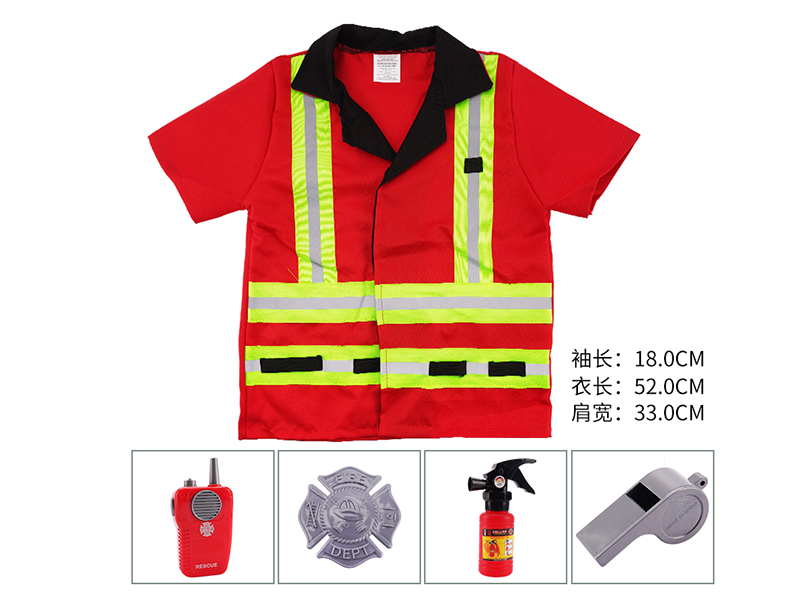 Short Sleeve  Fire Control Set With Music Interphone
