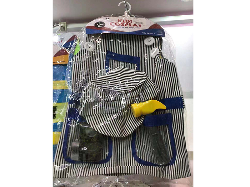 Engineering Costume With Cap,Music Interphone,Whistle, Hammer