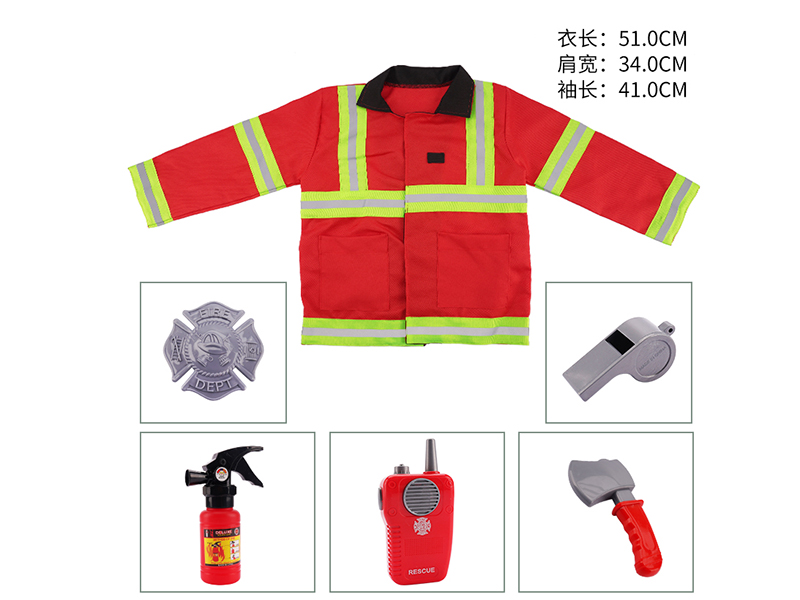 Long Sleeve Fire Control  Costume With Music Interphone