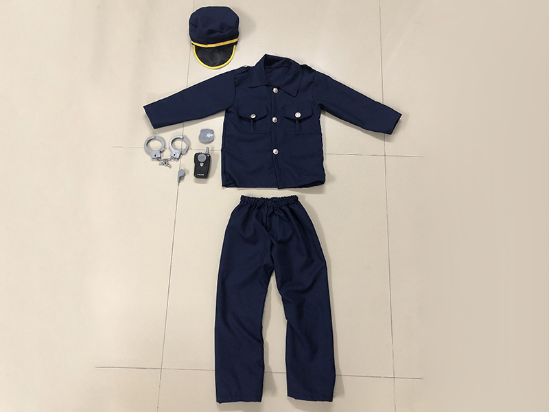 Long Sleeve Police  Costume With Hat, Trousers,Music Interphone