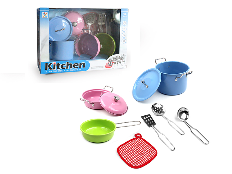 Stainless Steel Tableware( Stoving Varnish)9PCS