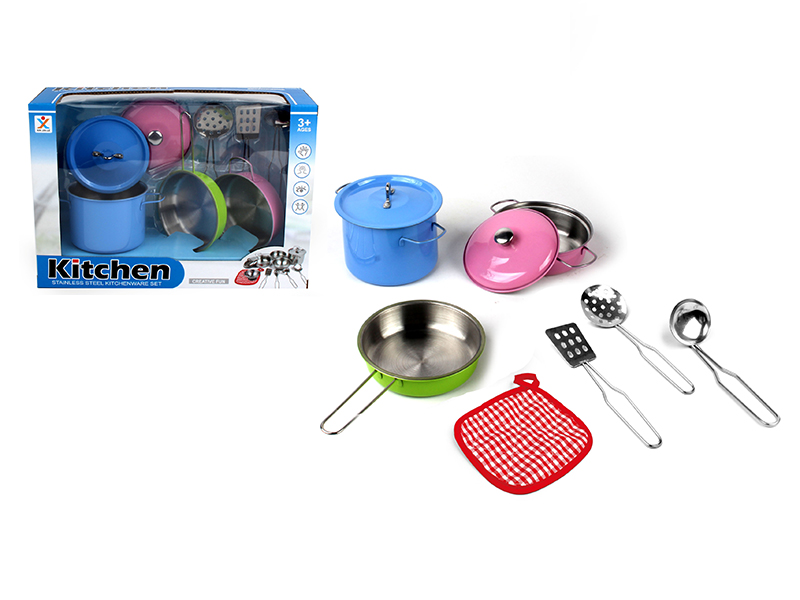 9pcs Stainless Steel Tableware( Stoving Varnish)