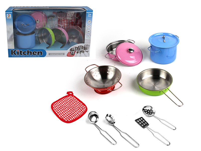 11pcs Stainless Steel Tableware( Stoving Varnish)