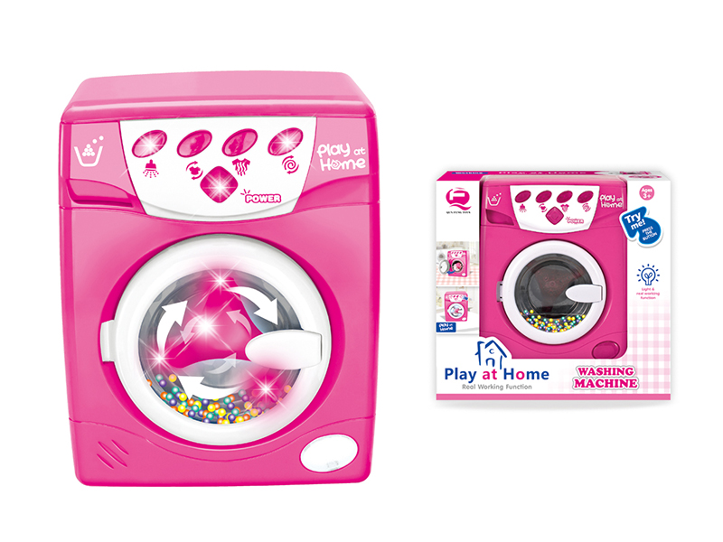 Pink Washing Machine With Lights And Simulated Sound