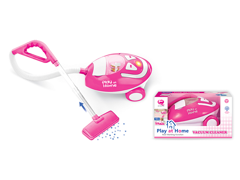 Pink Vacuum Cleaner With Lights And Simulated Sound