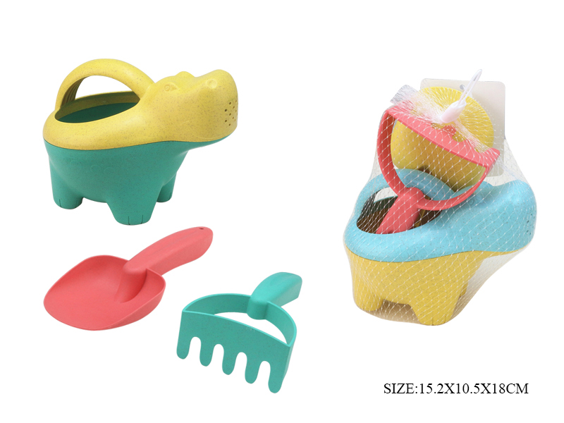 3pcs Hippo Kettle Beach Toys