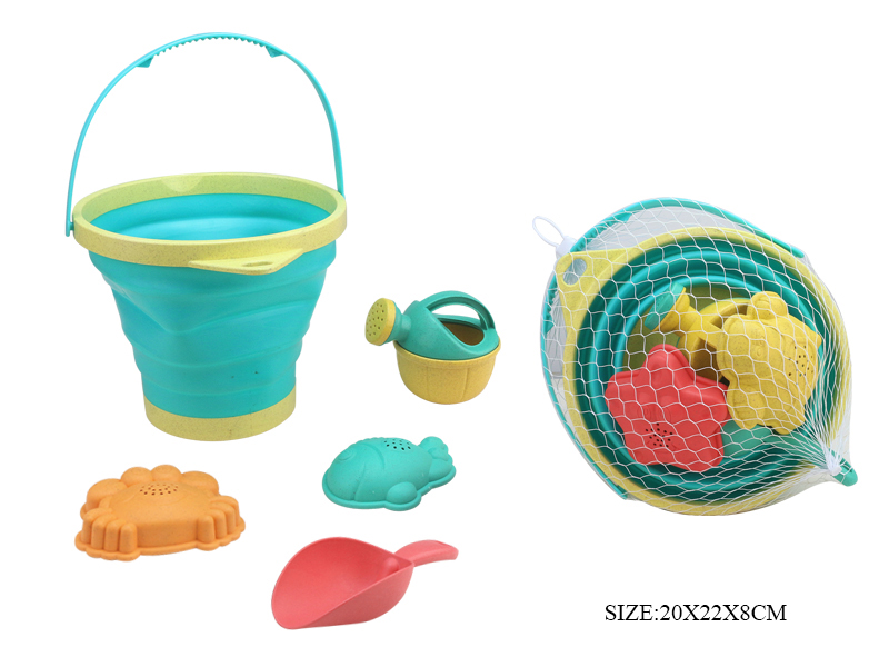 6pcs Soft Plastic Circle Bucket Set