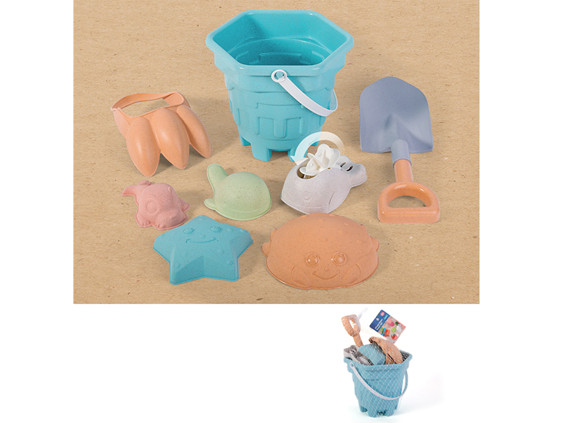 Wheat Straw Beach Toys 8PCS