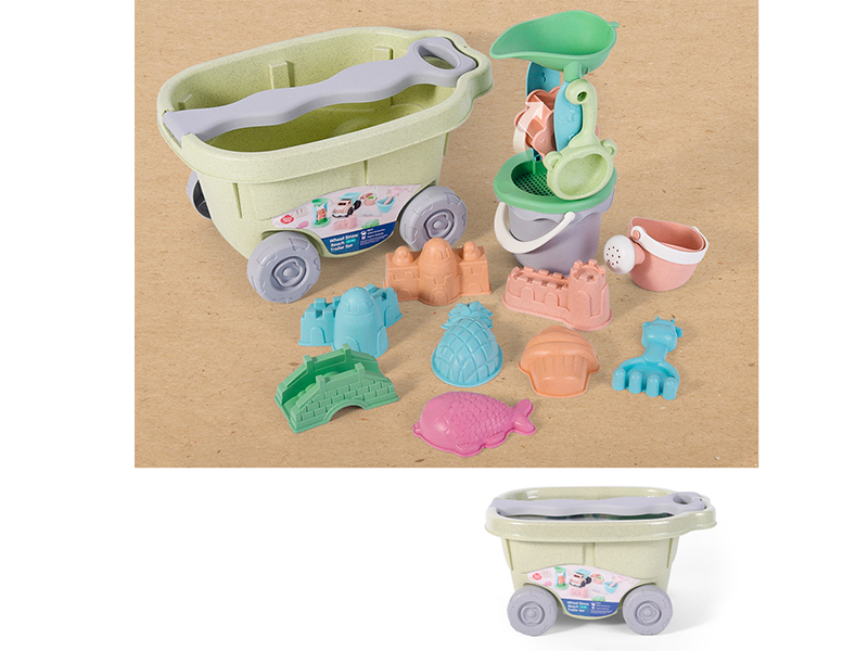 Wheat Straw Sand Bucket Set 13pcs