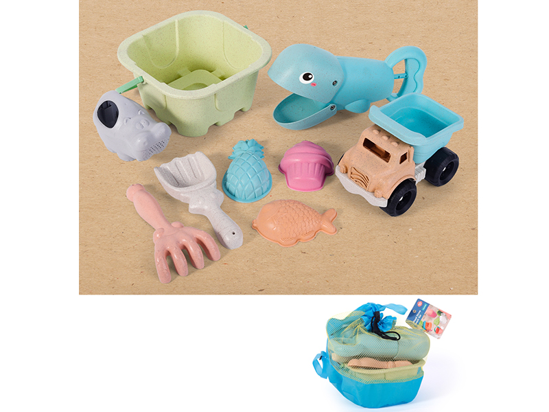Wheat Straw Beach Car Set 9PCS