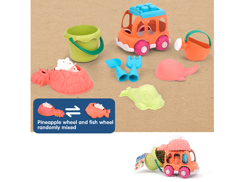 Wheat Straw  Beach Car Set 8pcs