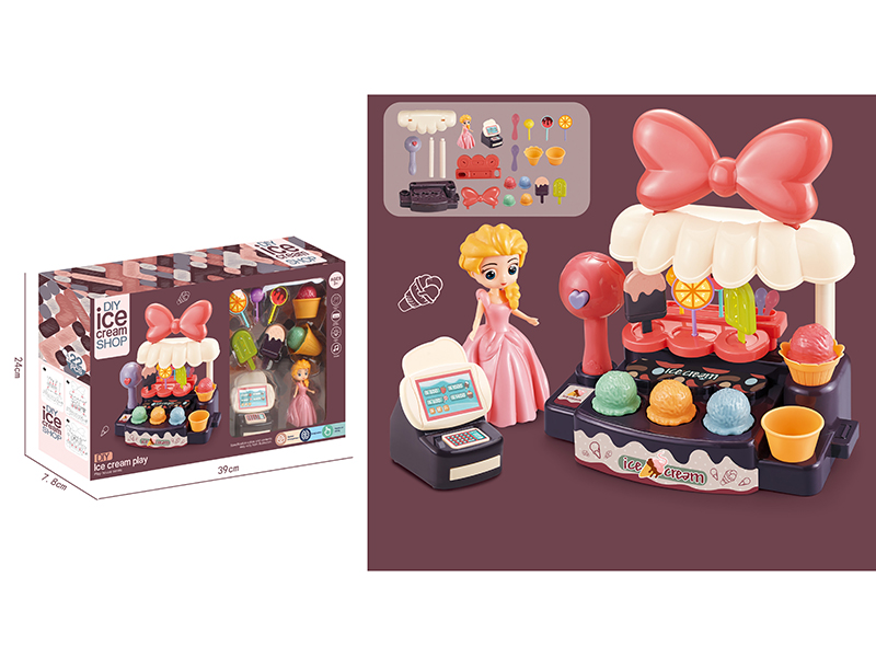 DIY Ice Cream Shop(Princess Cash Register)22pcs