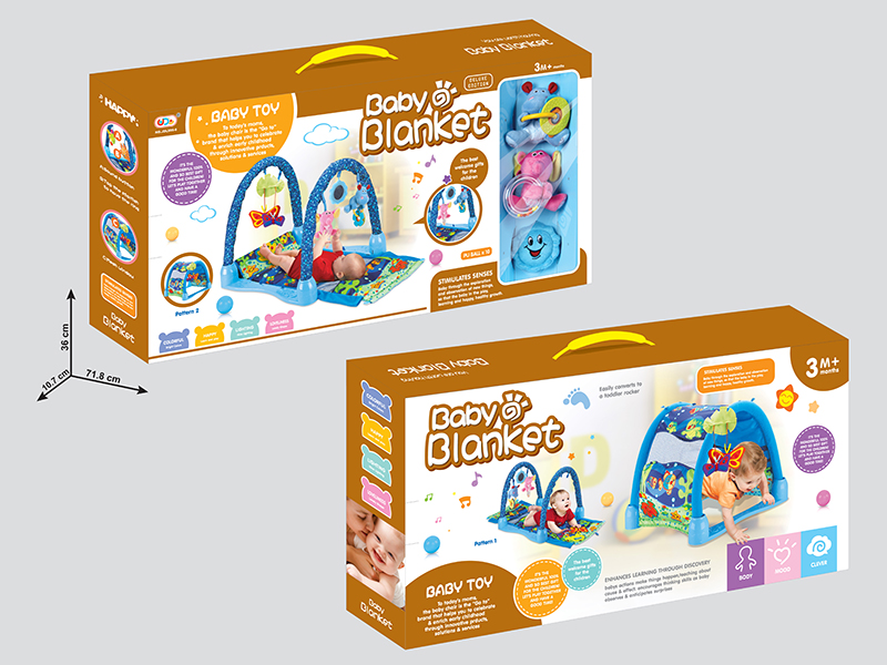 Dual Purpose  Baby Play Mat(Blue)