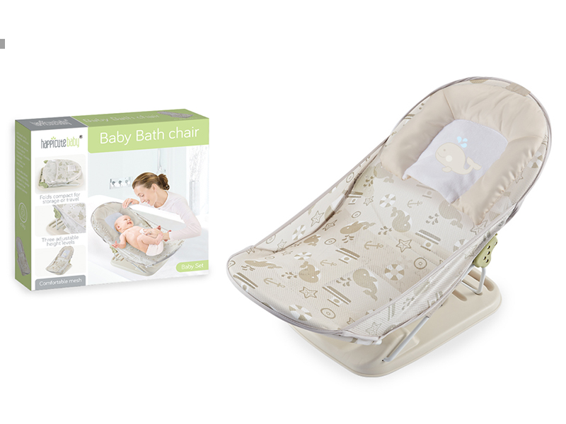 Baby Bath Chair+ Pillow (Off-White)