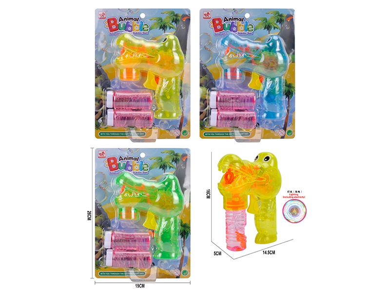 Transparent Crocodile Automatic Bubble Gun With Light