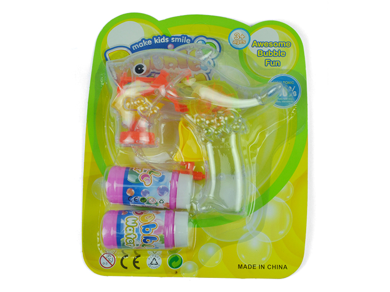Friction Automatic Dolphin Bubble Gun(Transparent Flash)