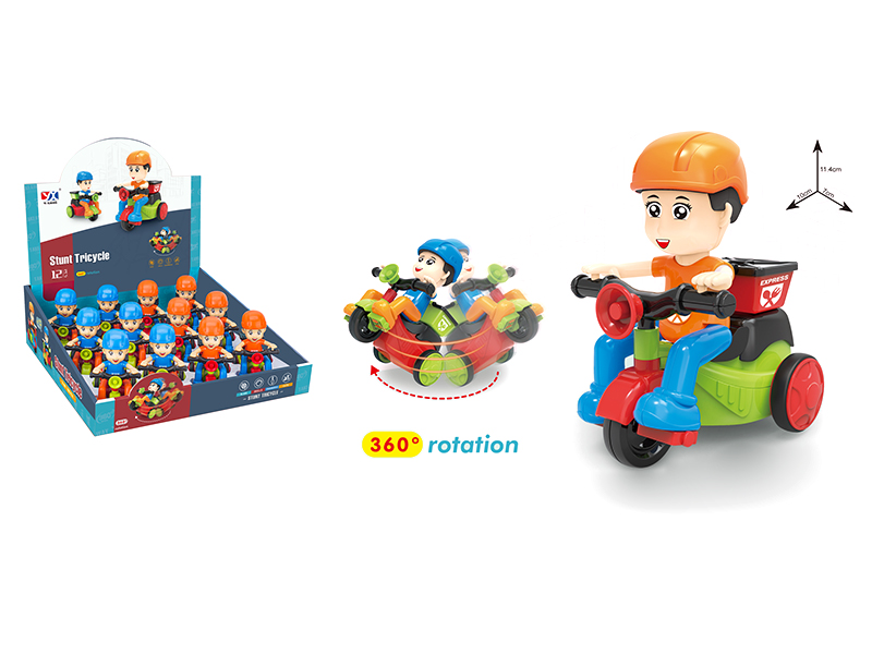 Friction Stunt Tricycle 12PCS