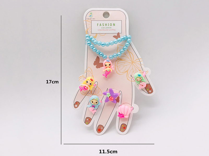 Adornment Toys- Mermaid Bracelet Ring Set