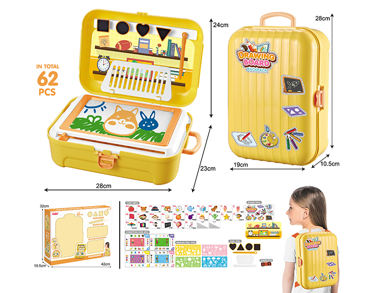 Multifunctional Writing Board With Accessories 62pcs