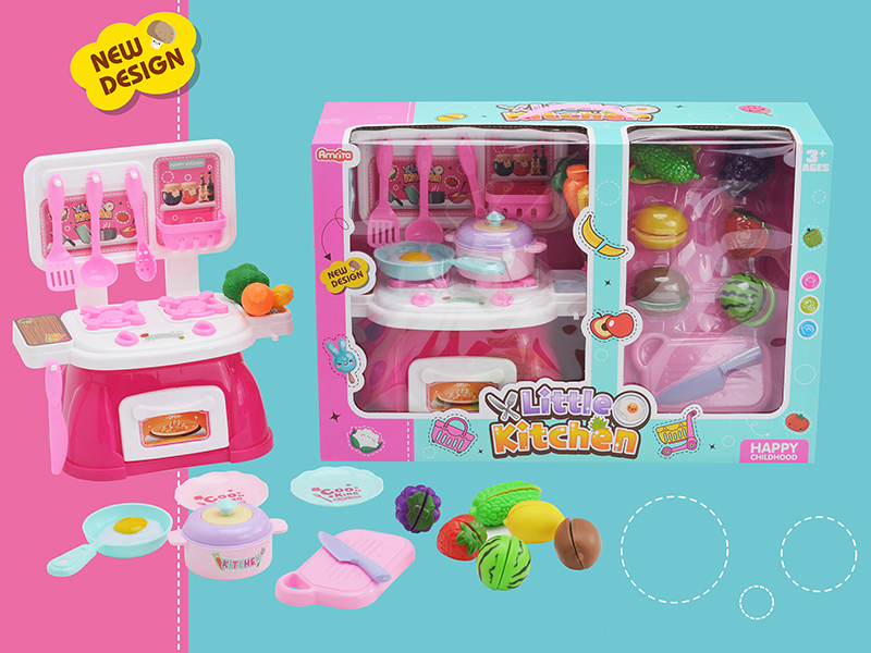 Kitchen Set With Cutting Fruits And Vegetable Set