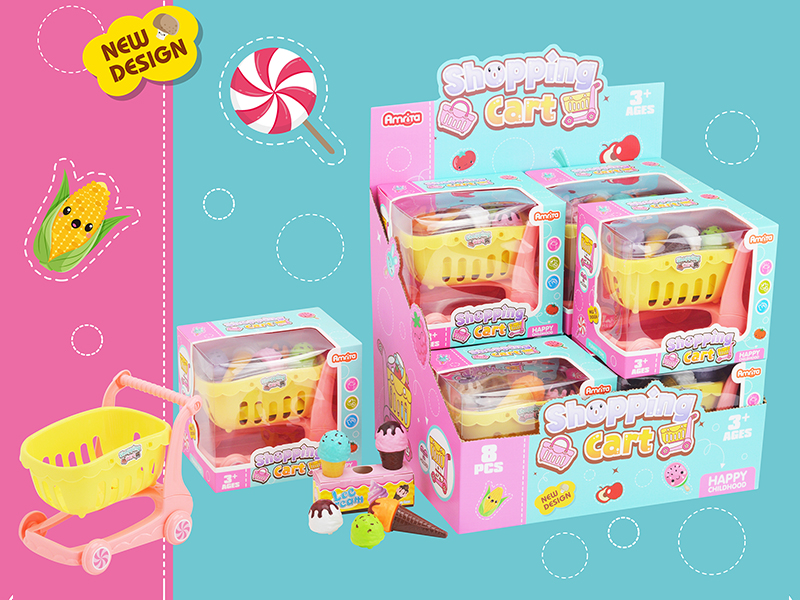 Ice Cream Shopping Cart 8pcs