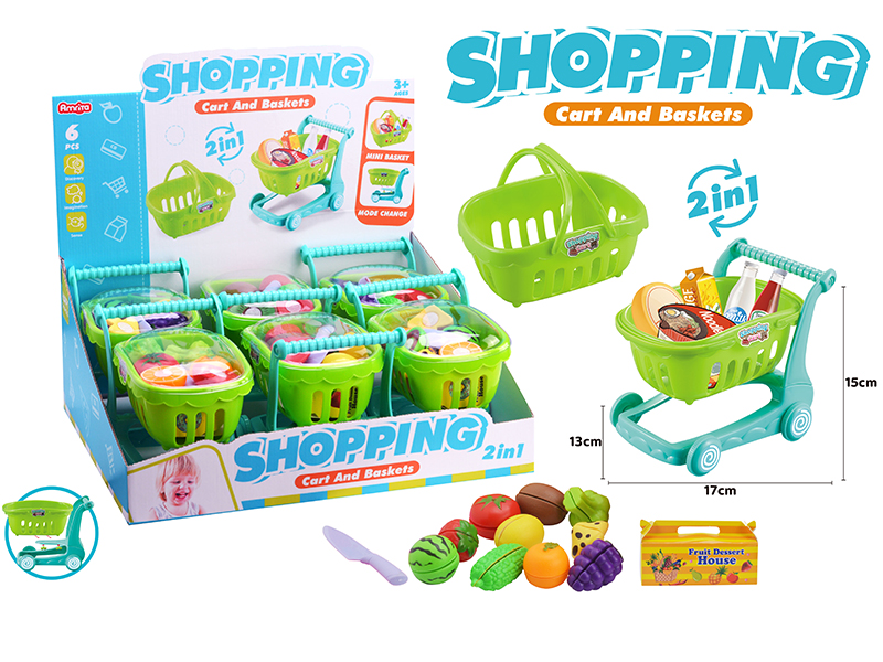 Shooping Cart Cutting Fruits And Vegetable Set