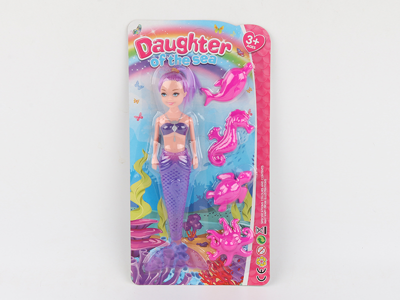 19.5cm Mermaid With Light + 4 Marine Animal