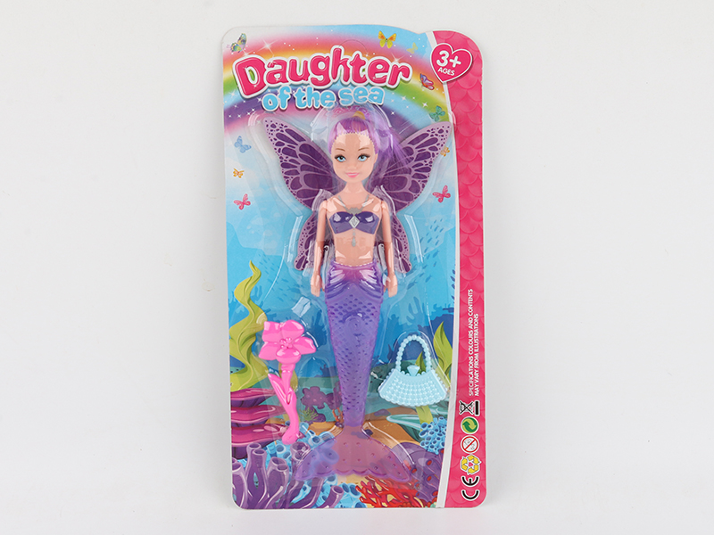 19.5cm Mermaid Butterfly Fairy Doll With Light + 2 Accessories