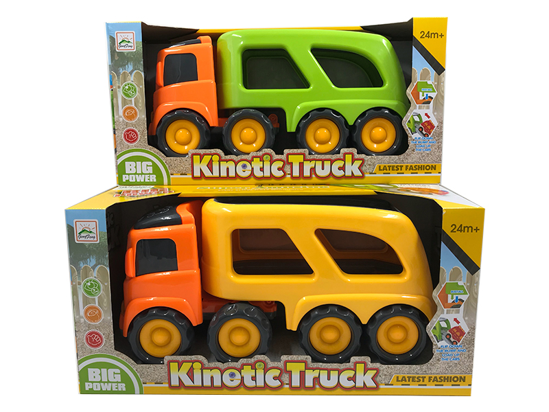 Friction Cartoon Trailer Transport Car