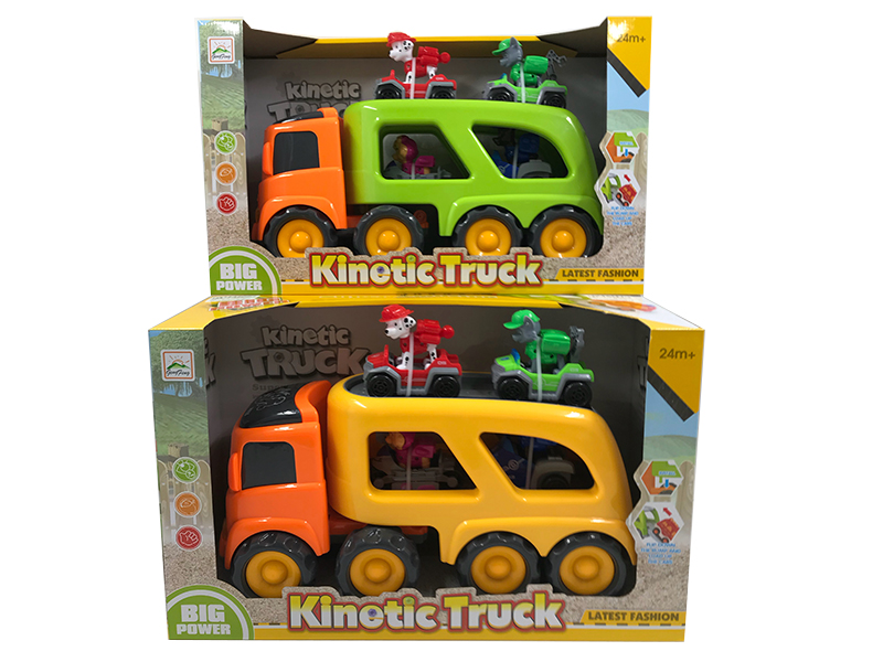 Friction Cartoon Trailer Transport Car(With 4 Paw Patrol)