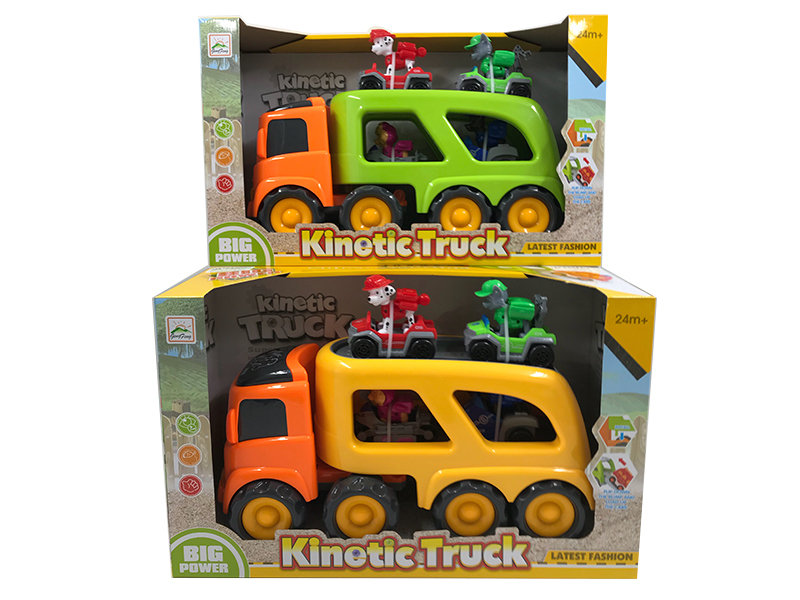 Friction Cartoon Trailer Transport Car(With 4 Paw Patrol)