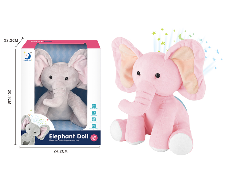 Plush Elephant With Light And Music