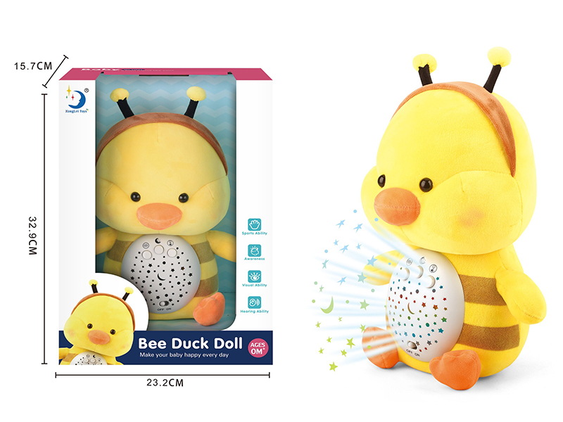 Plush Bee Duck With Light And Music