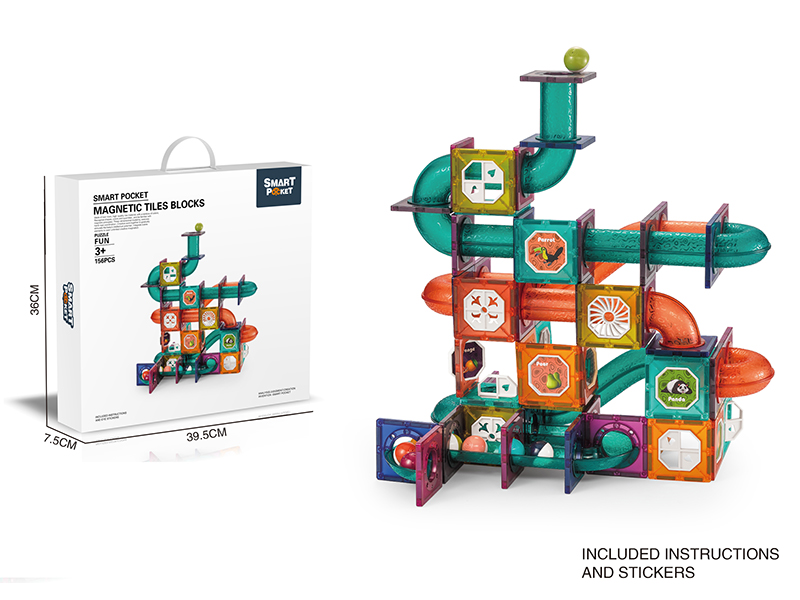 156pcs Magnetic Tiles Building Blocks
