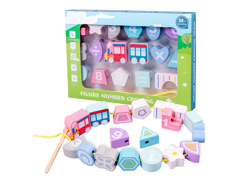 Wood train string blocks