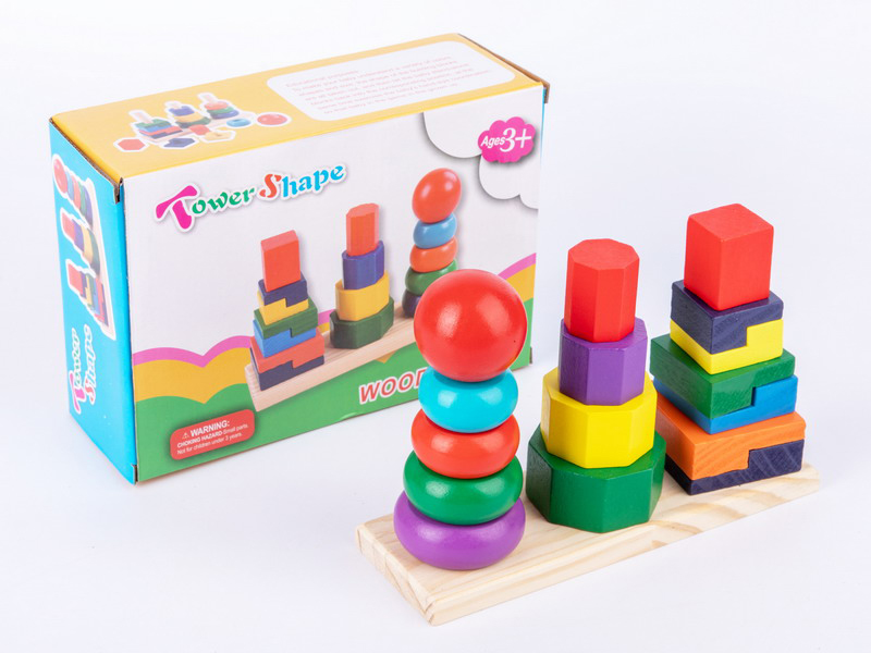 Wood stacking tower