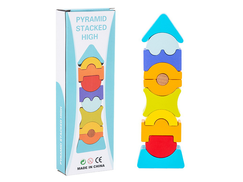 Wood pyramid stacked high