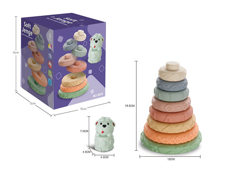 Soft Plastic 9 Layers Animal Jenga