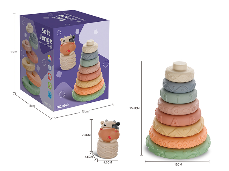 Soft Plastic 9 Layers Animal Jenga