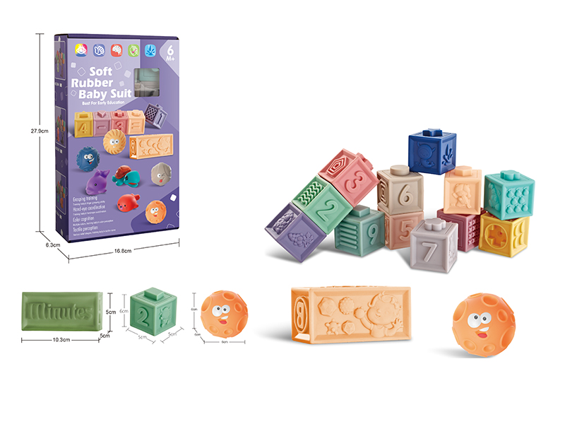 Soft Plastic Building Blocks Set