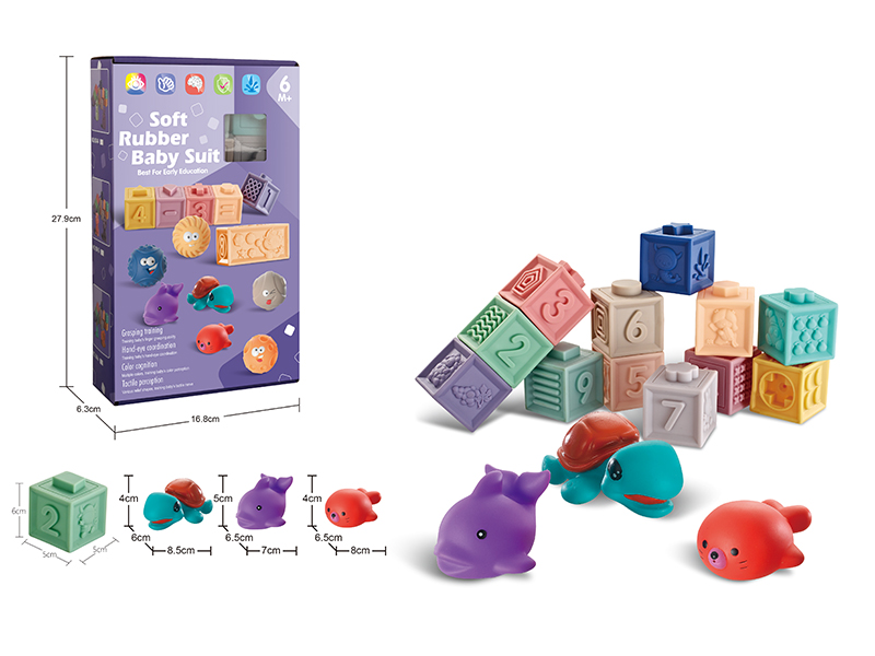 Soft Plastic Building Blocks Set