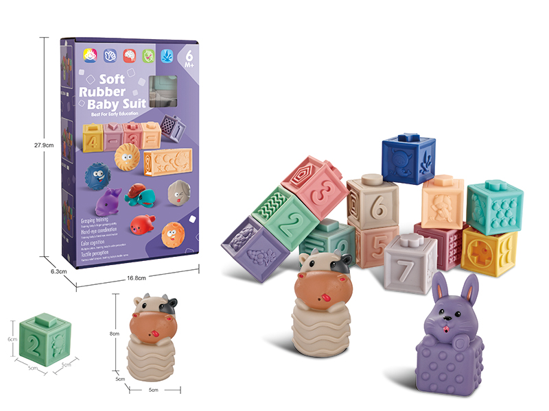 Soft Plastic Building Blocks Set